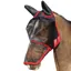 Hy Equestrian Mesh Full Mask with Ears and Nose - Black/Red